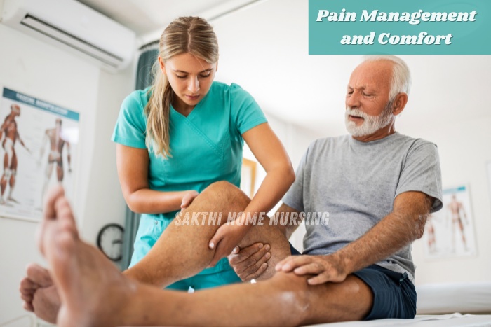 Sakthi Home Nursing in Coimbatore providing Experienced physiotherapist pain management and comfort therapy for patients at home