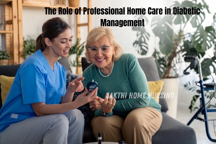 Professional diabetic management through personalized home care services for seniors by Sakthi Home Nursing in Coimbatore