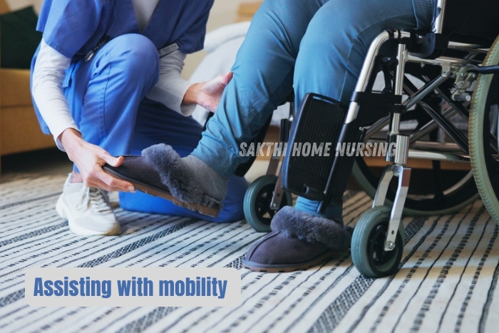 Mobility assistance services by Sakthi Home Nursing in Coimbatore – dedicated to safe and supportive elderly care at home